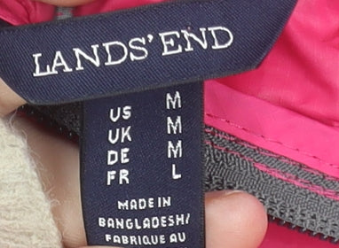 Womens UK Size M Lands' End Pink Rain Coat