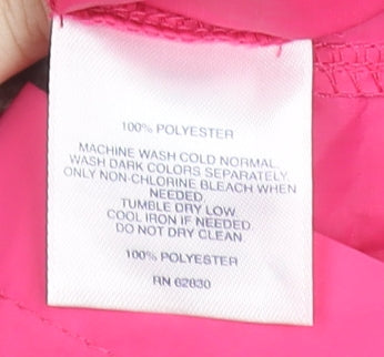 Womens UK Size M Lands' End Pink Rain Coat
