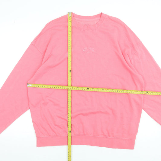 Womens UK Size S Billabong Pink Pullover Sweatshirt