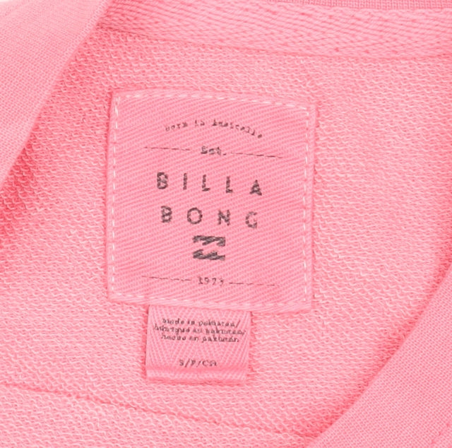 Womens UK Size S Billabong Pink Pullover Sweatshirt