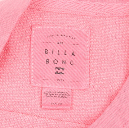 Womens UK Size S Billabong Pink Pullover Sweatshirt
