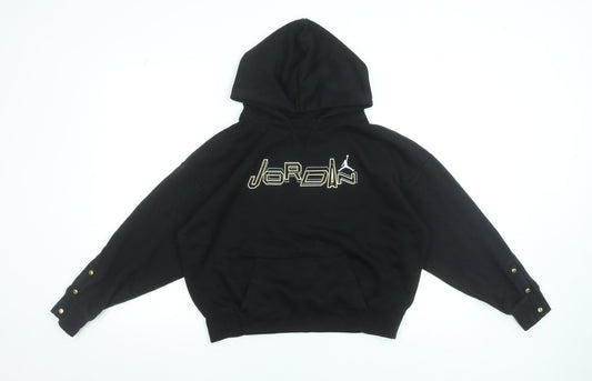 Girls UK Size XL 13-15 Years Jordan Black Pullover Hoodie