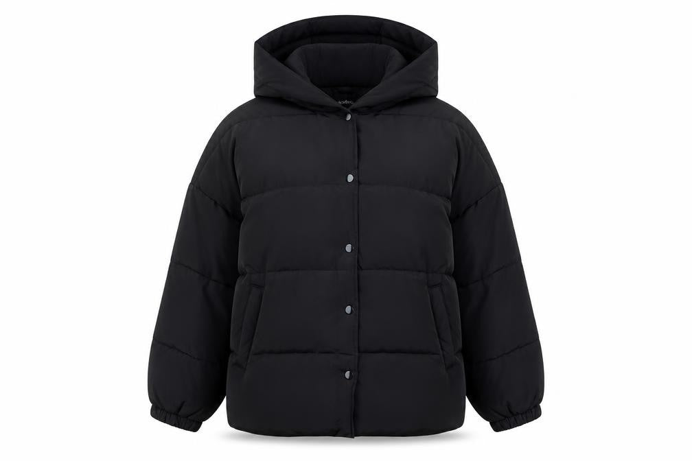 Womens UK Size 8 Boohoo Black Puffer Jacket
