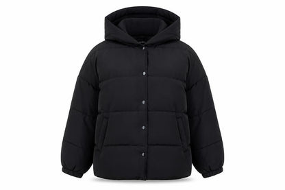 Womens UK Size 8 Boohoo Black Puffer Jacket