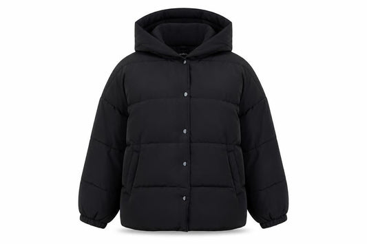Womens UK Size 8 Boohoo Black Puffer Jacket