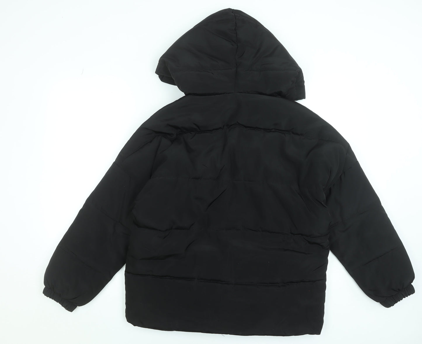 Womens UK Size 8 Boohoo Black Puffer Jacket