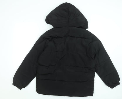 Womens UK Size 8 Boohoo Black Puffer Jacket