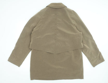 Womens UK Size L Gold by Telemac Beige Overcoat