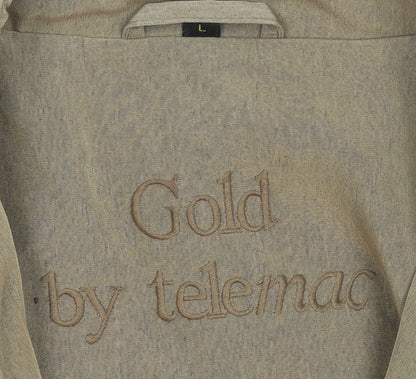 Womens UK Size L Gold by Telemac Beige Overcoat