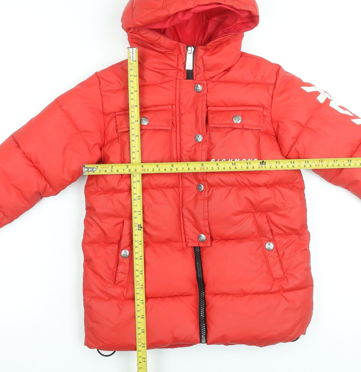 Boys UK Size 4 Years Richmond Sport Red Puffer Jacket