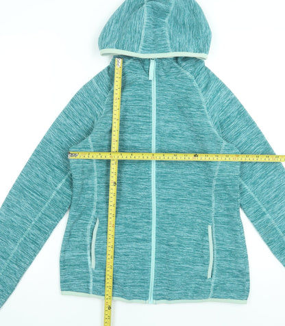 Mountain Warehouse Women’s Blue Hooded Fleece Jacket Size 8