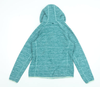 Mountain Warehouse Women’s Blue Hooded Fleece Jacket Size 8