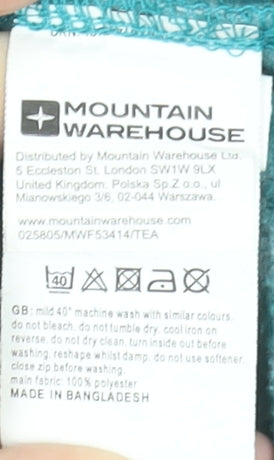 Mountain Warehouse Women’s Blue Hooded Fleece Jacket Size 8