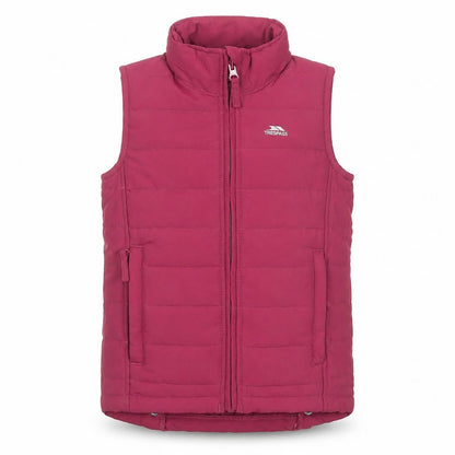 Trespass Girls Pink Puffer Waistcoat 5-6 Years Quilted Lined Zip Jacket