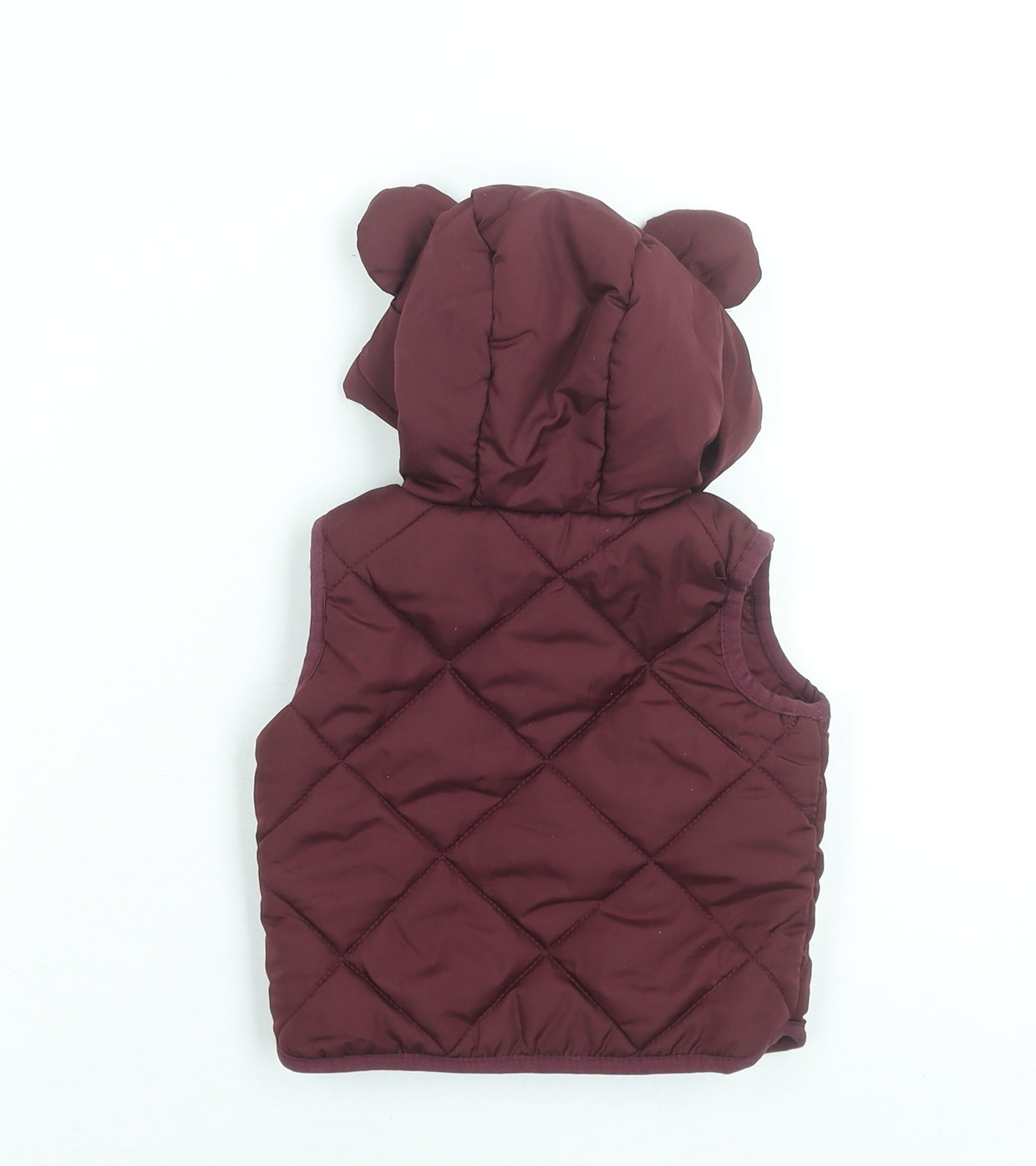 Disney Baby at George Red Quilted Mickey Mouse Hooded Puffer Waistcoat 0-3 Months