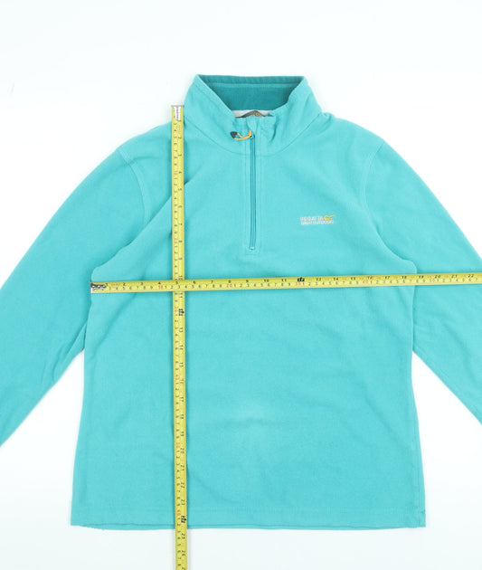 Regatta Great Outdoors Women’s Blue Fleece 1/4 Zip Sweatshirt UK 12