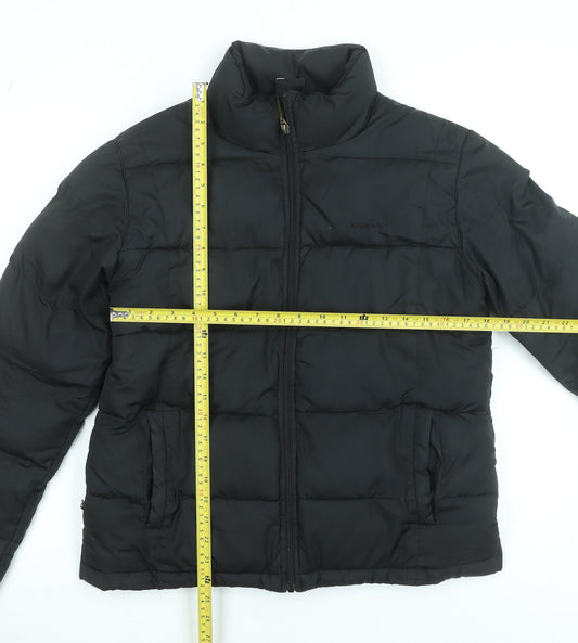 LA Gear Womens Black Size 14 Puffer Jacket Winter Warm Zip Coat