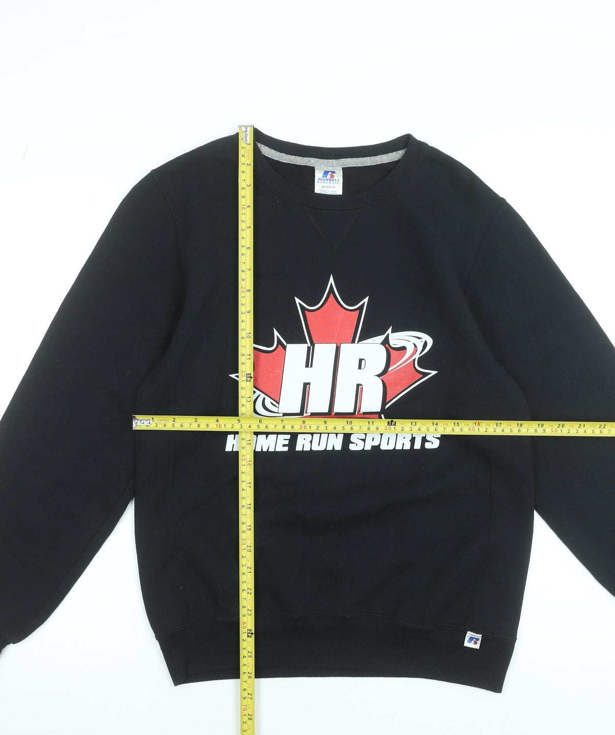 Mens UK Size S Russell Athletic Black Pullover Sweatshirt