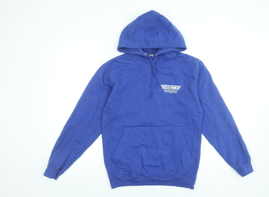 Mens UK Size S Just Hoods by AWDis Blue Pullover Hoodie