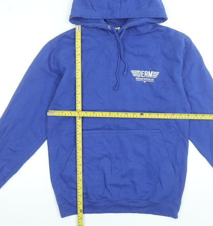 Mens UK Size S Just Hoods by AWDis Blue Pullover Hoodie