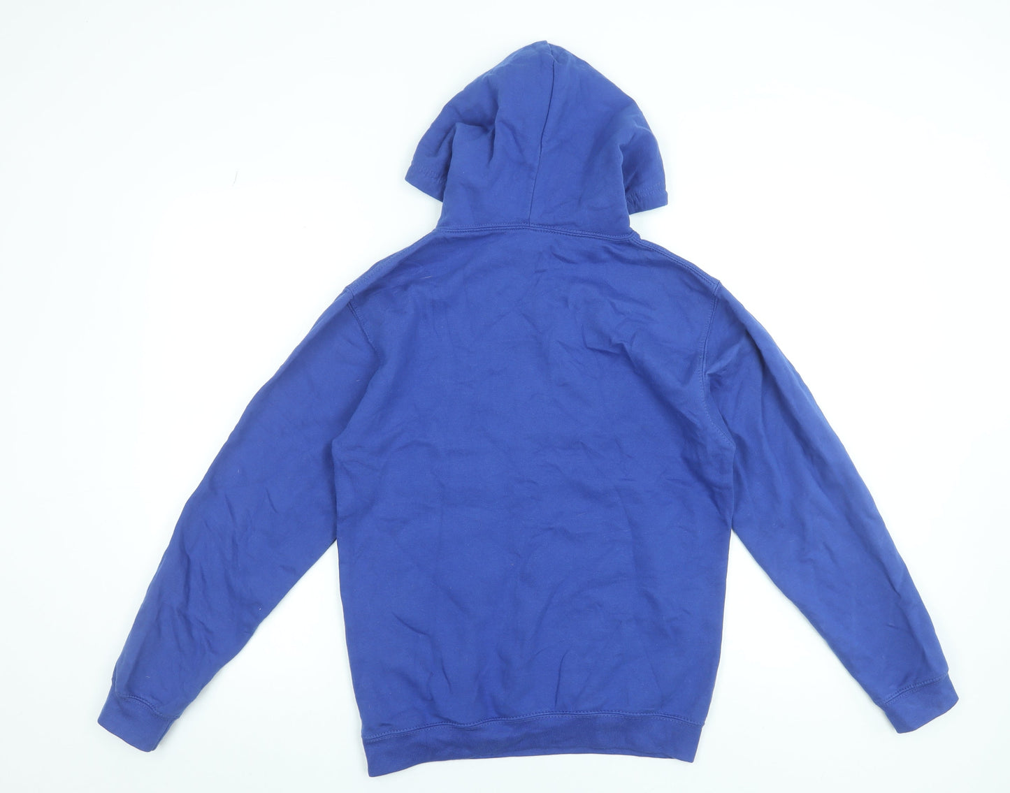 Mens UK Size S Just Hoods by AWDis Blue Pullover Hoodie