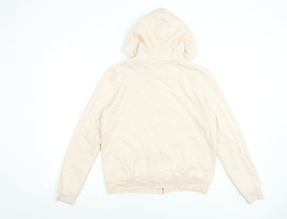 Womens UK Size S H&M Beige Full Zip Hoodie