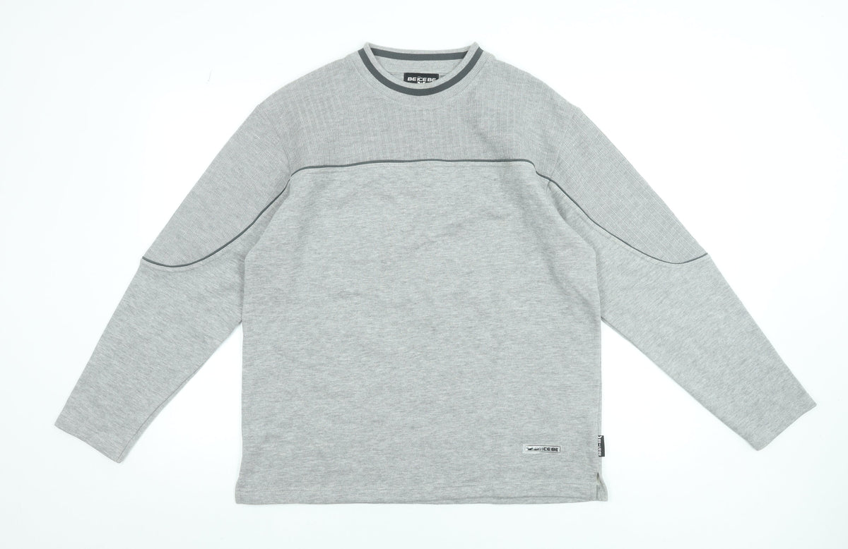 Mens UK Size M BE ICE BE Grey Pullover Sweatshirt