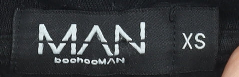 Mens UK Size XS BoohooMAN Black Pullover Hoodie