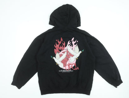 Mens UK Size S boohooMAN Black Pullover Hoodie