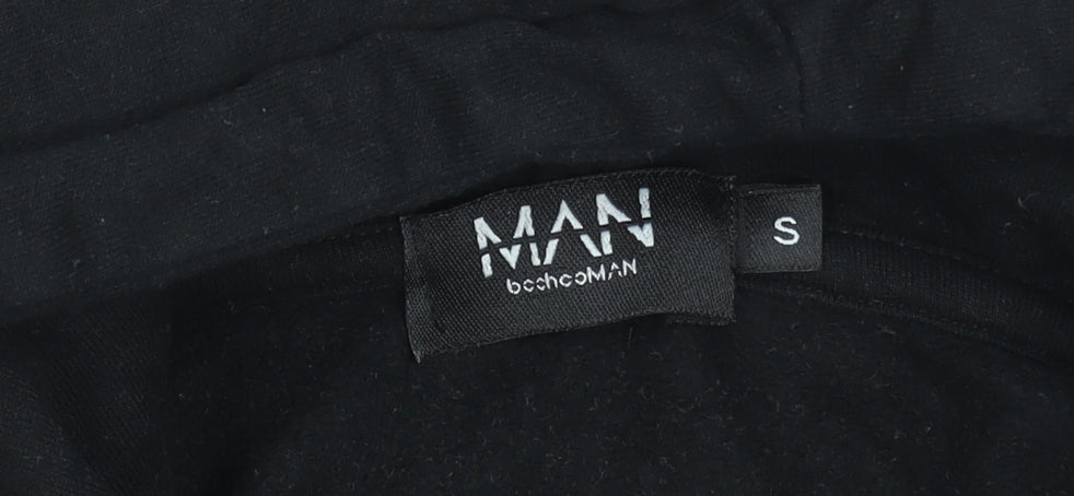 Mens UK Size S boohooMAN Black Pullover Hoodie