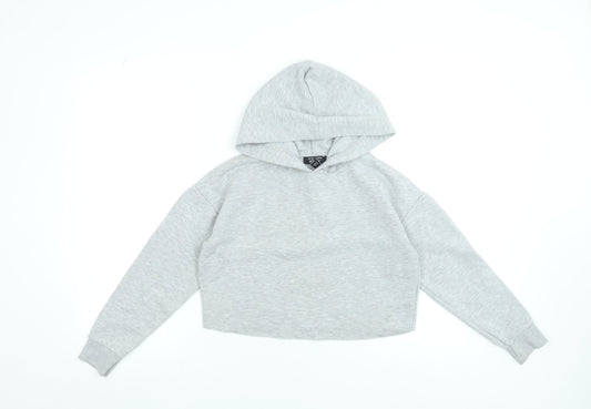 Girls UK Size 10-11 Years New Look Grey Pullover Hoodie