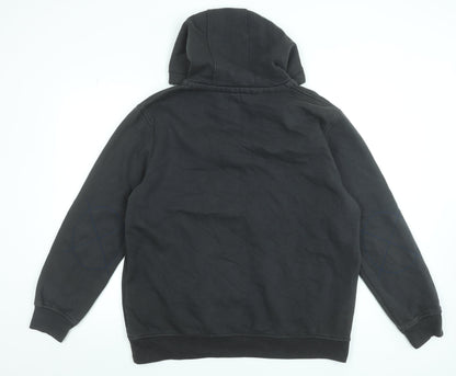 XSIDE Mens Black XL Henley Hoodie with Chicago Blues Graphic