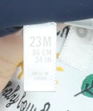 Mini Rainbow Boys Blue Hooded Puffer Jacket 18-24 Months Waterproof Lined