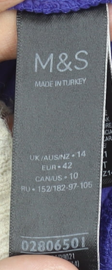 Womens UK Size 14 Marks and Spencer Purple Pullover Sweatshirt