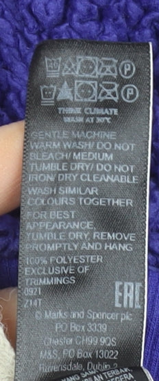 Womens UK Size 14 Marks and Spencer Purple Pullover Sweatshirt