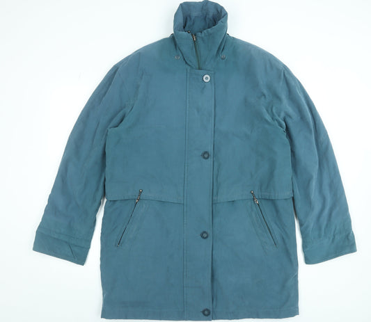 Womens UK Size M Outer Layer Blue Parka Coat