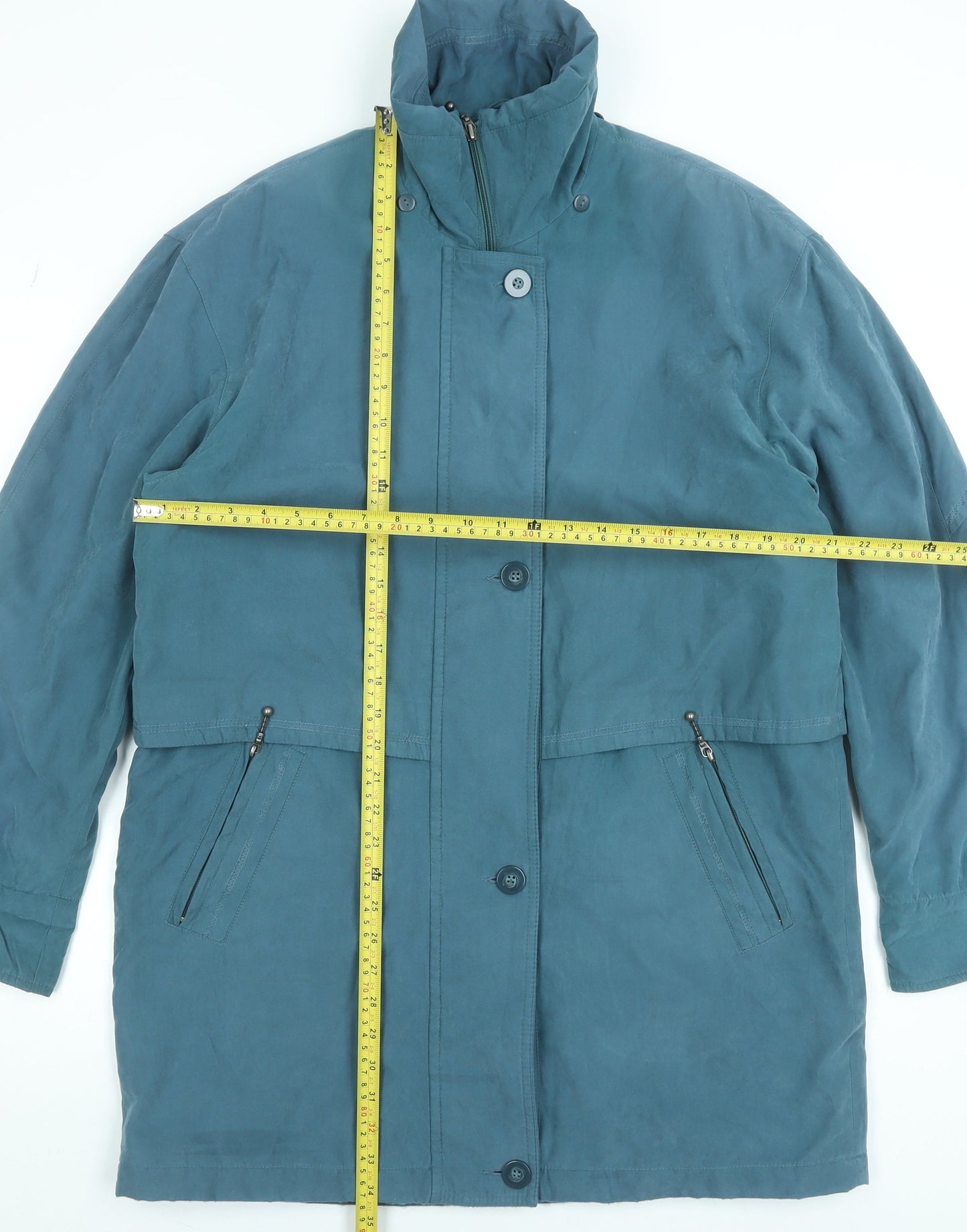Womens UK Size M Outer Layer Blue Parka Coat