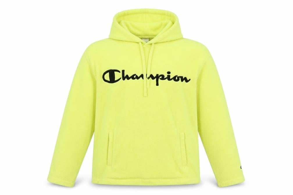Mens UK Size M Champion Yellow Pullover Hoodie