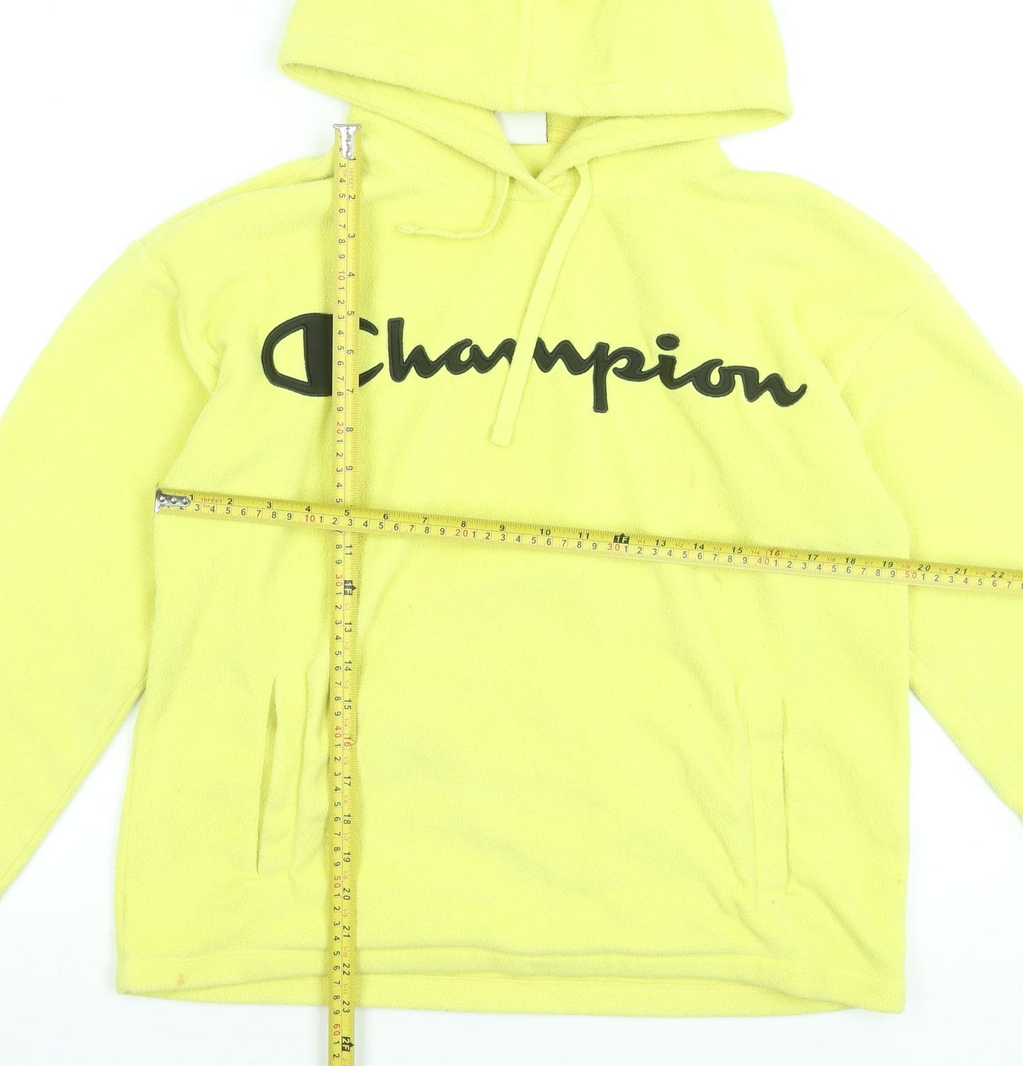 Mens UK Size M Champion Yellow Pullover Hoodie