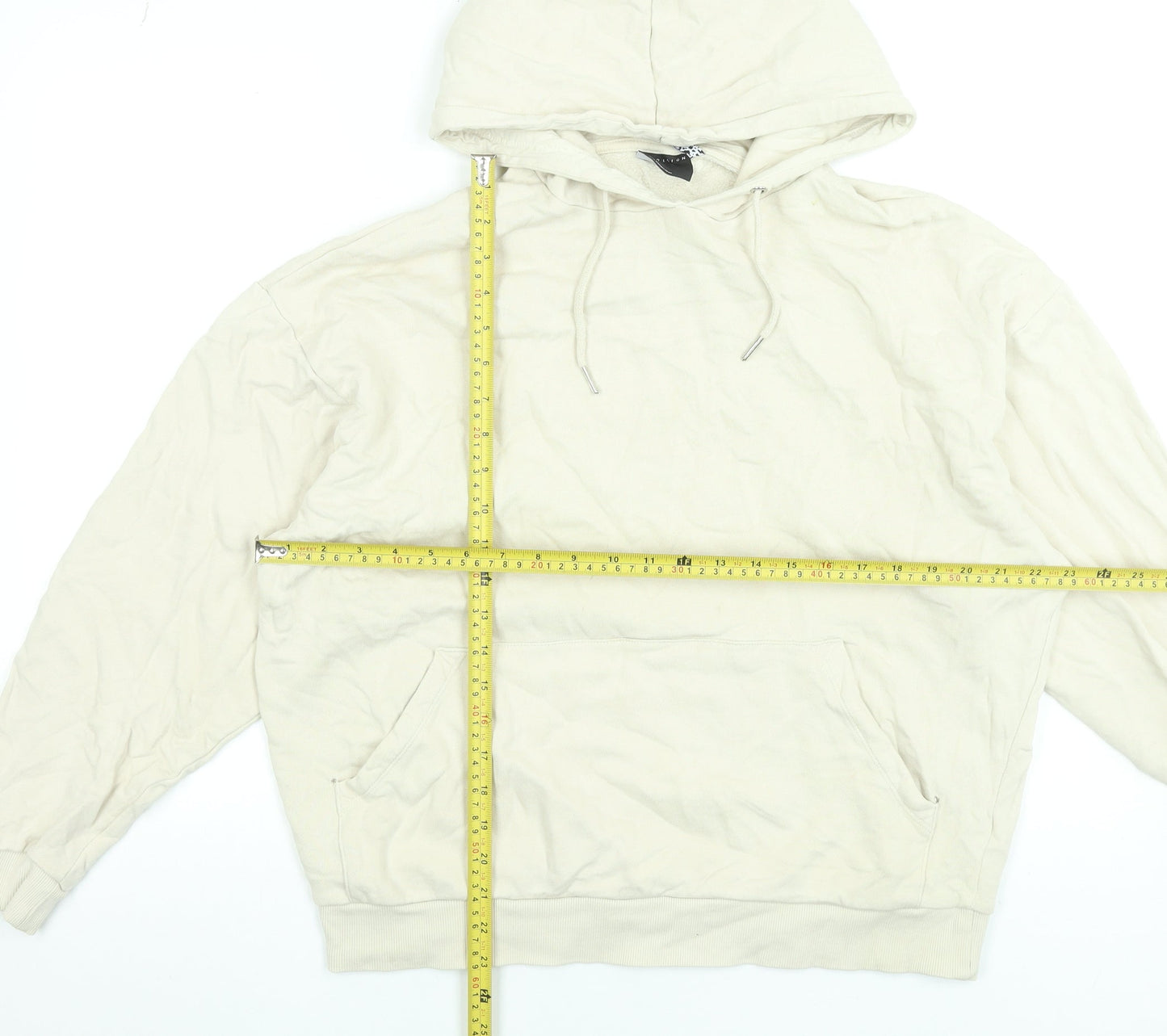Womens UK Size S ASOS Beige Pullover Hoodie
