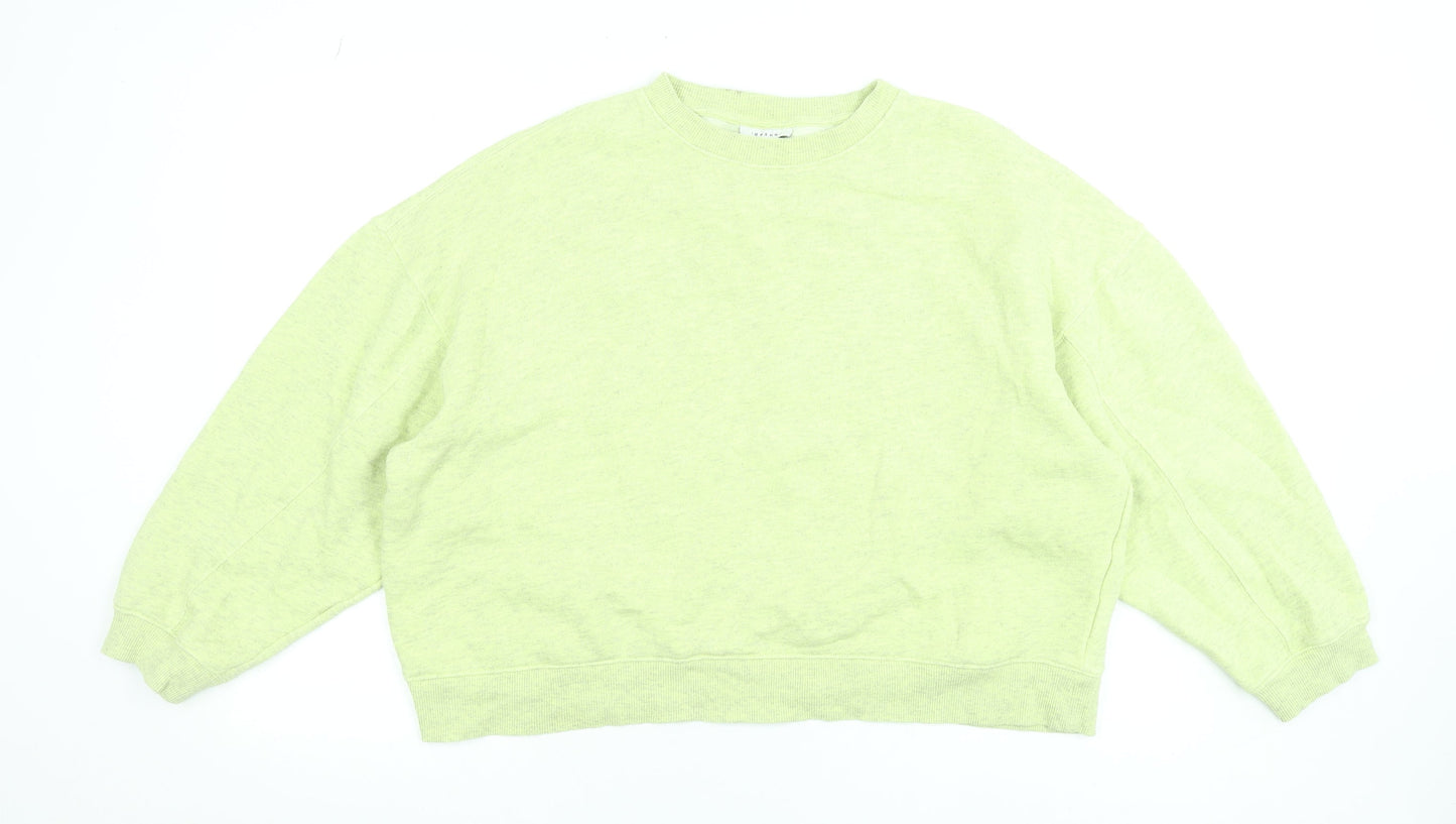 Womens UK Size S Topshop Green Pullover Sweatshirt