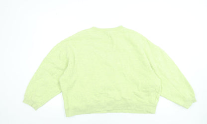 Womens UK Size S Topshop Green Pullover Sweatshirt