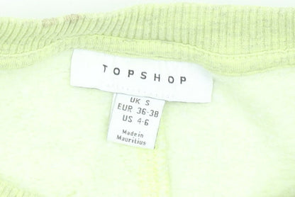 Womens UK Size S Topshop Green Pullover Sweatshirt