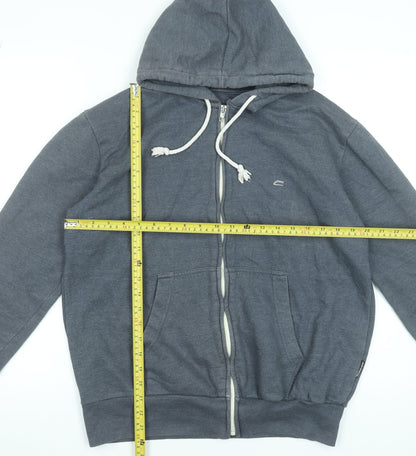 Mens UK Size M French Connection Grey Full Zip Hoodie