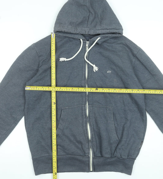 Mens UK Size M French Connection Grey Full Zip Hoodie