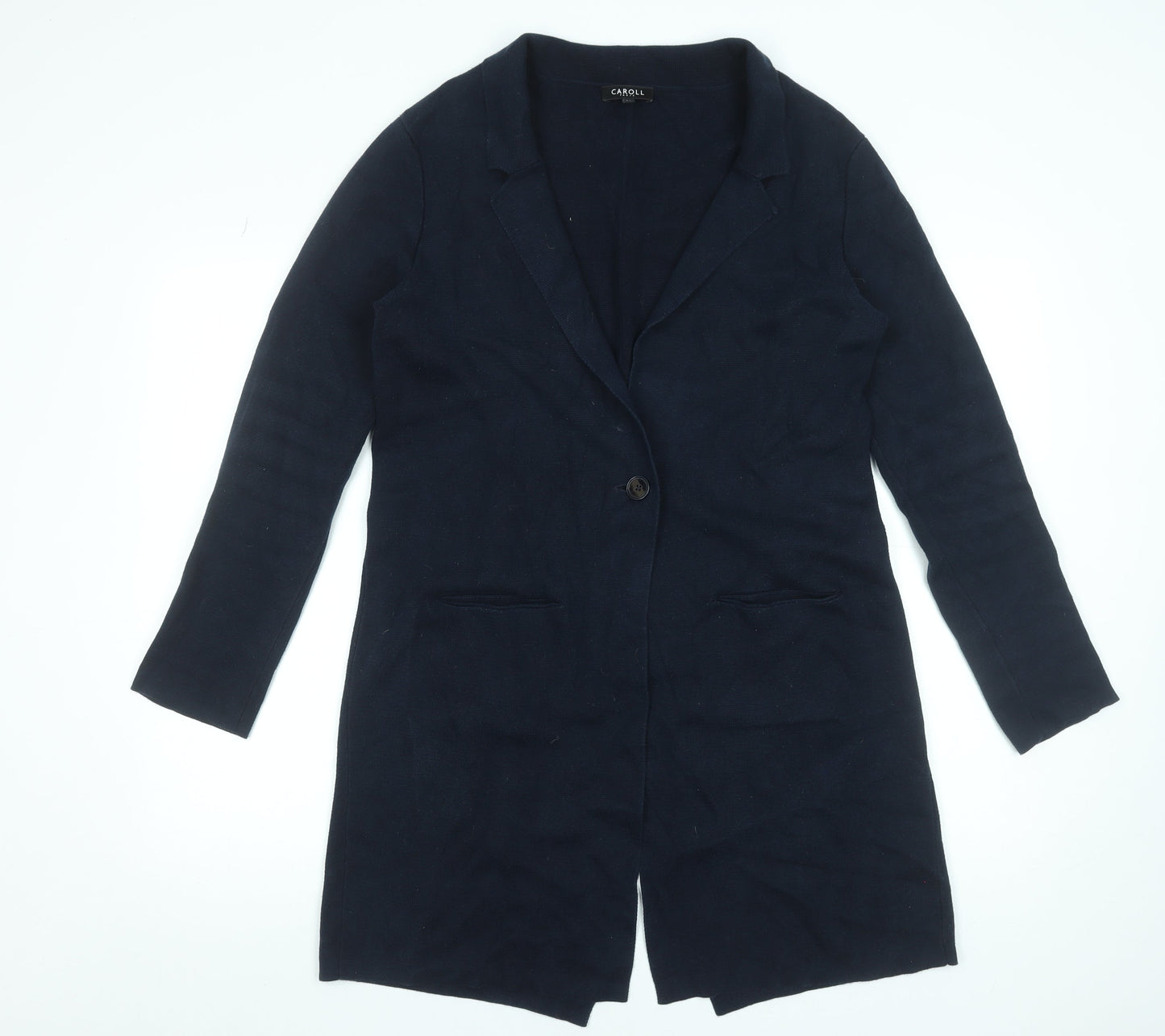 Womens UK Size 12 Caroll Blue Overcoat