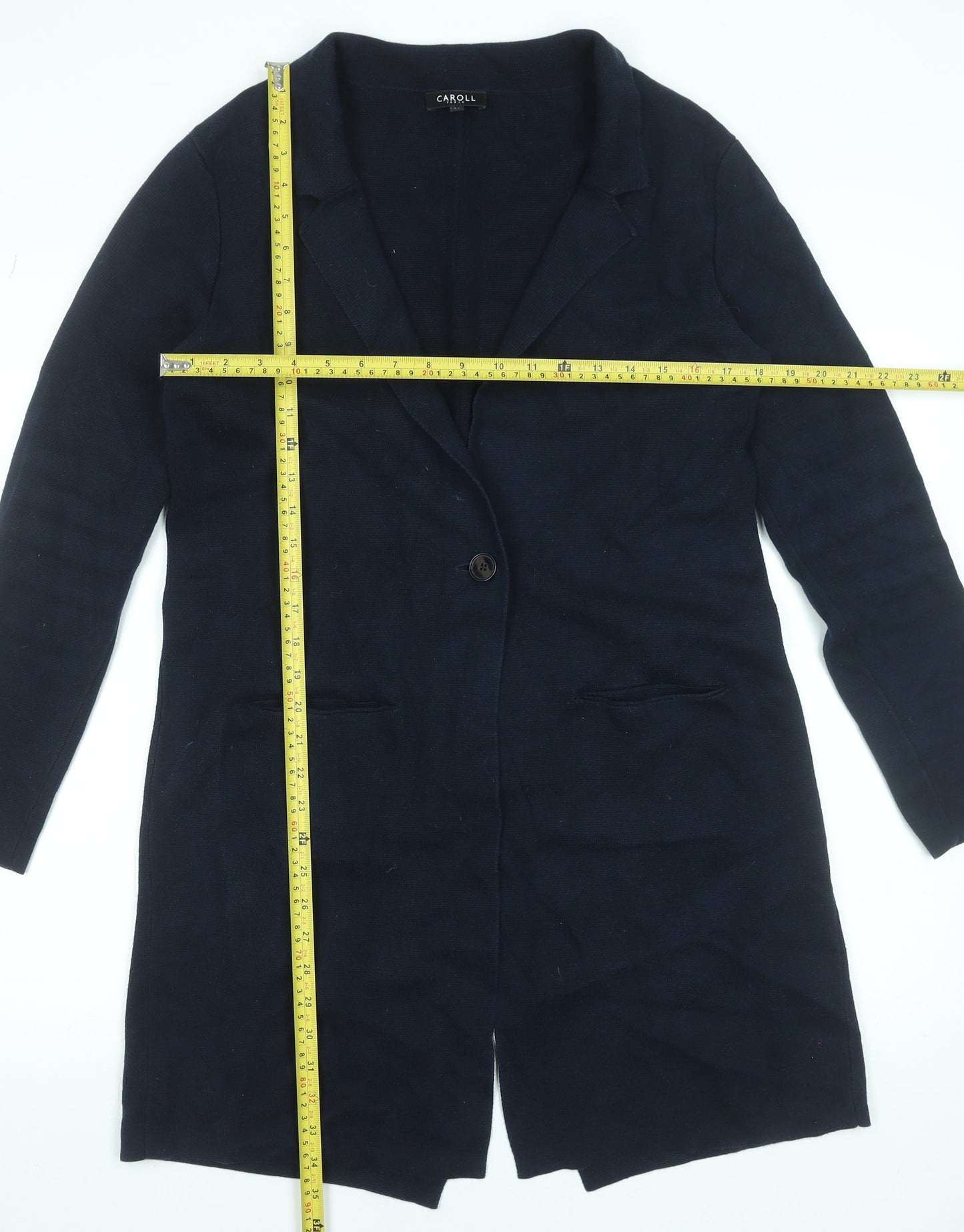 Womens UK Size 12 Caroll Blue Overcoat