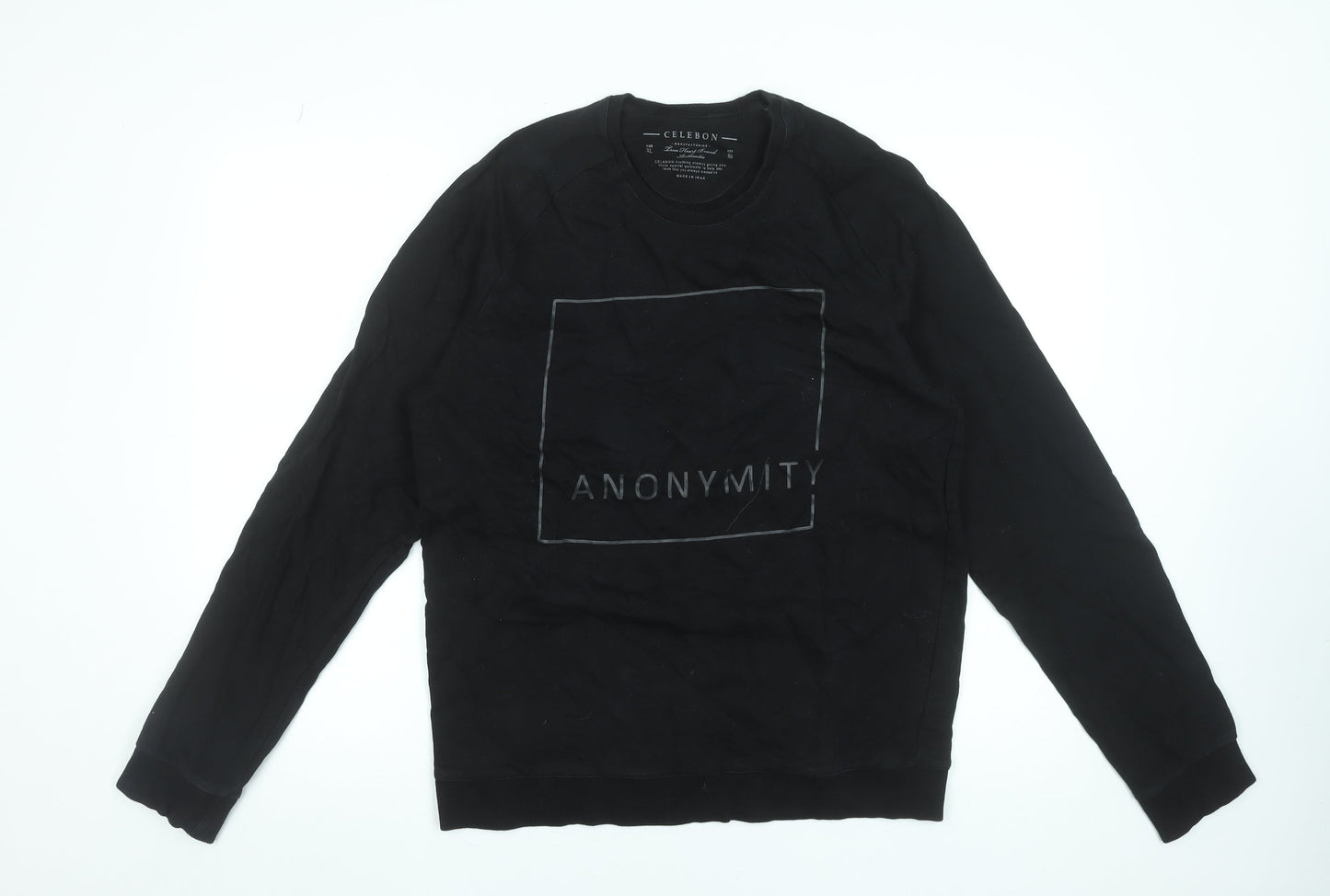 Mens UK Size XL Celebon Black Pullover Sweatshirt