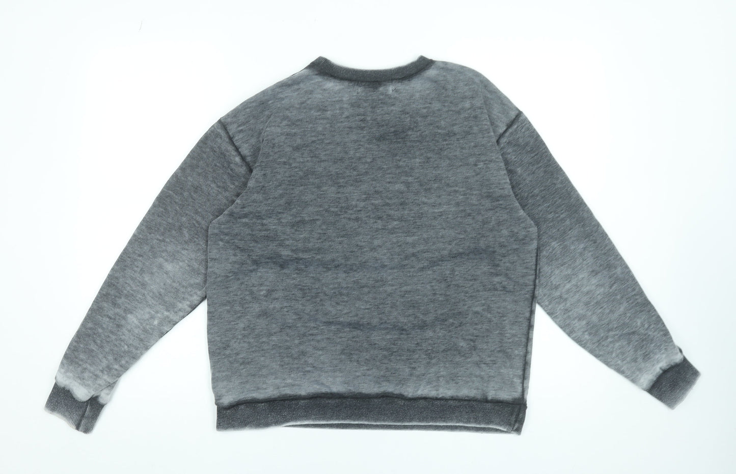 Womens UK Size S Sitting At Star Grey Pullover Sweatshirt