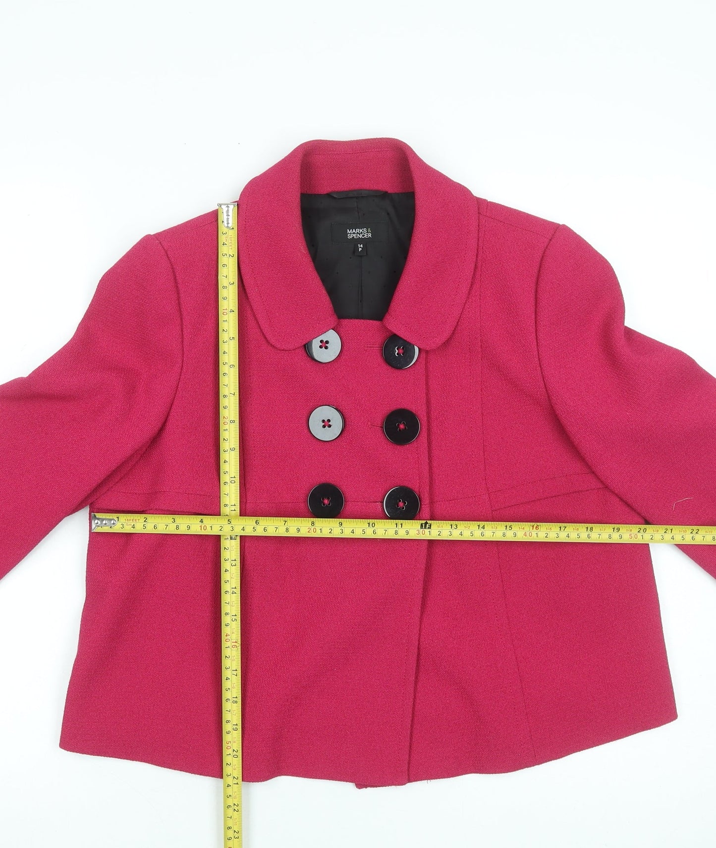 Womens UK Size 14 Marks and Spencer Pink Basic Jacket
